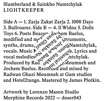SLUMBERLAND & SAINKHO NAMTCHYLAK - LIGHTKEEPER - MORPHINE RECORDS