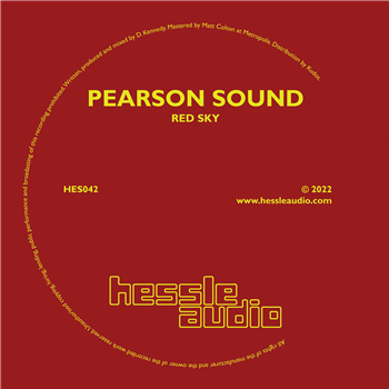 Pearson Sound - Red Sky EP - Hessle Audio