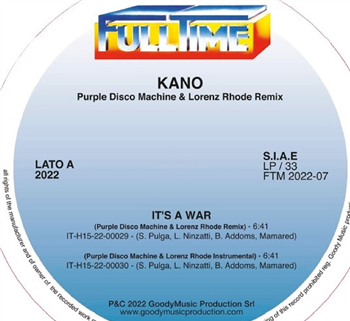 KANO - its a war (Purple Disco Machine & Lorenz Rhode  Remix) (Purple Vinyl) - Fulltime Production
