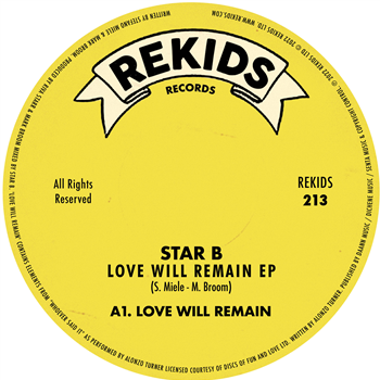 Star B - Love Will Remain EP - Rekids