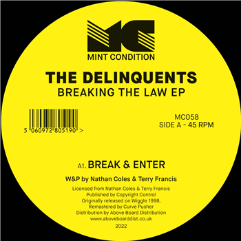 The Delinquents - Breaking The Law EP - MINT CONDITION