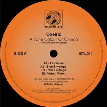Oneiric - A Tone Colour Of Onirico - Back To Life