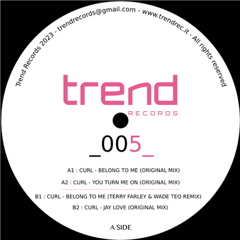 Curl - Belong To Me EP - Trend Records limited