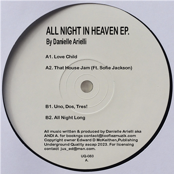 Danielle Arielli - ALL NIGHT LONG EP. (140G) - Underground Quality