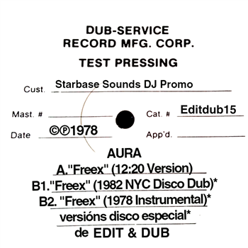 Edit & Dub - /#15 FREEX DISCO DUB (Coloured Vinyl) - Edit & Dub