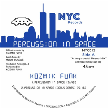 KOZMIK FUNK - PERCUSSION IN SPACE - NYC RECORDS