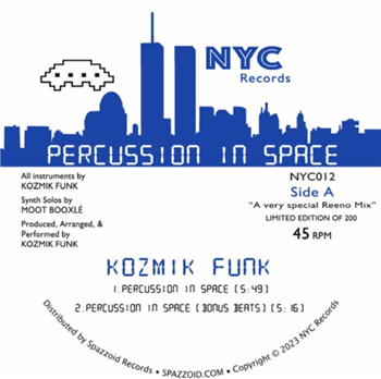 KOZMIK FUNK - PERCUSSION IN SPACE - NYC RECORDS KOZMIK FUNK - PERCUSSION IN SPACE - NYC RECORDS