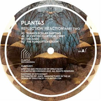 Plant43 - Reflection/Reaction Part Two (crystal clear vinyl 12" limited to 300 copies) - Plant43 Recordings