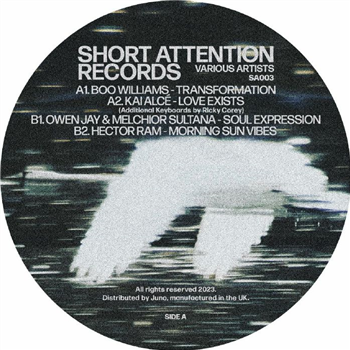 Boo Williams / Kai Alce / Owen Jay & Melchior Sultana / Hector Ram - SA 003 - Short Attention