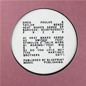 Greg Paulus & Taylor Bense - Heat Makes Sense EP - Freerange Records