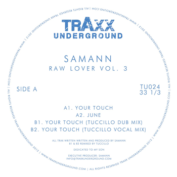 Samann - Raw Lover Vol. 3 (Coloured Vinyl) - TRAXX UNDERGROUND