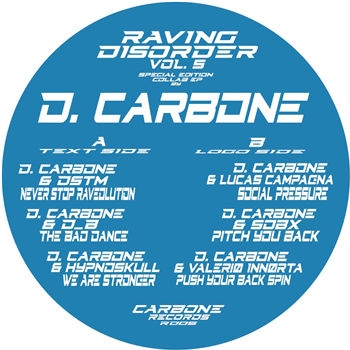 D. Carbone - Raving Disorder Vol. 5 [blue marbled vinyl] - Carbone Records