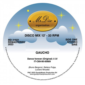 Gaucho "Dance Forever" Remastered 2023 - MR DISC ORGANIZATION
