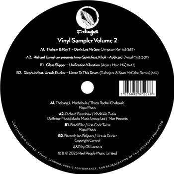 FOLIAGE RECORDS: VINYL SAMPLER VOLUME - VARIOUS ARTISTS - FOLIAGE RECORDS