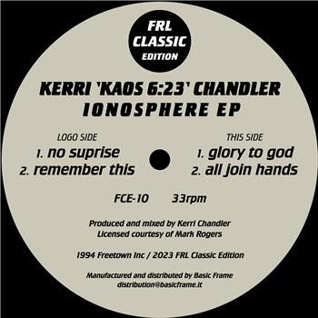 Kerri Chandler - Ionosphere EP - FRL Classic Edition