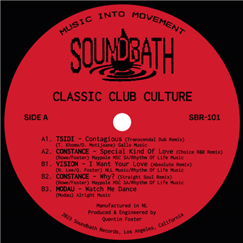 
CLASSIC CLUB CULTURE EP - VARIOUS ARTISTS - Soundbath Records