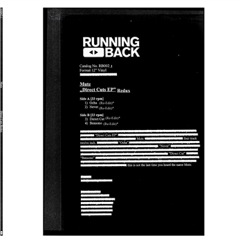 Mute - Direct Cuts (Redux) (re-edited by Gerd Janson) - Running Back