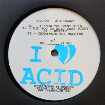 Acidulant - I Love Acid 028 - (One Per Person) - Balkan Vinyl / I Love Acid