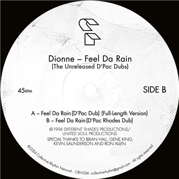 Dionne - FEEL DA RAIN (DPAC DUBS)  - COLLECTIVE RHYTHM NETWORK