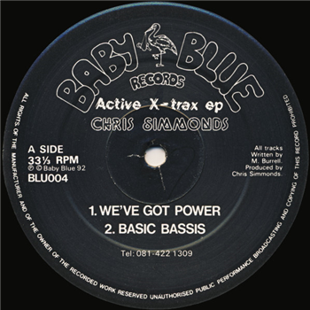 Chris Simmonds – Active X-Trax EP - Baby Blue Records