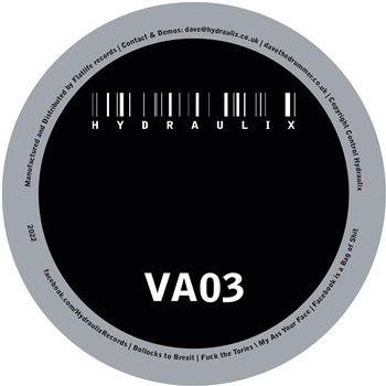 Hydraulix VA03 [label sleeve / clear vinyl] - Acerbic - Minor Dott - Andreas Kraemer & Shadym - D.A.V.E. The Drummer & Phil Kershaw - Hydraulix