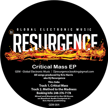DJ Resurgence - Critical Mass EP - Global Electronic Music