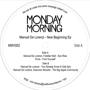 Manuel De Lorenzi, Fichs, Freddie Wall, Giacomo Silvestri - New Beginning EP - Monday Morning Records