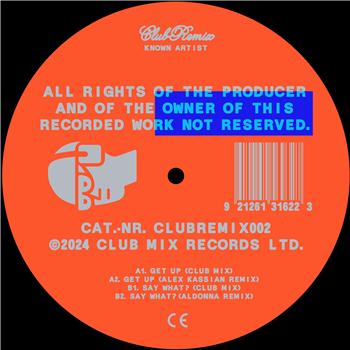 Known Artist - CLUBREMIX002 - Club Mix Records Known Artist - CLUBREMIX002 - Club Mix Records