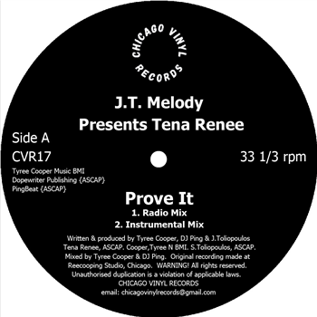 J.T. Melody & Tena Renee - PROVE IT - Chicago Vinyl Records