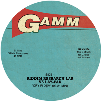 RIDDIM RESEARCH LAB vs LAY-FAR & ANT TO BE - 7" - G.A.M.M RIDDIM RESEARCH LAB vs LAY-FAR & ANT TO BE - 7" - G.A.M.M
