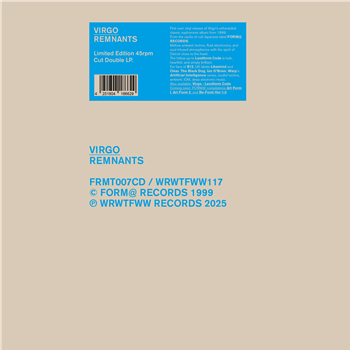 Virgo - Remnants (2LP) (Ltd Edition, 45rpm Cut, Heavyweight Sleeve, Sticker) - WRWTFWW