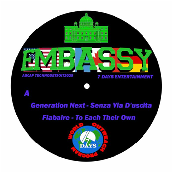 Embassy - feat Generation Next, Butterbandz, Big Strick, Ron Cook, Red D - 2xLP - 7 Days Entertainment