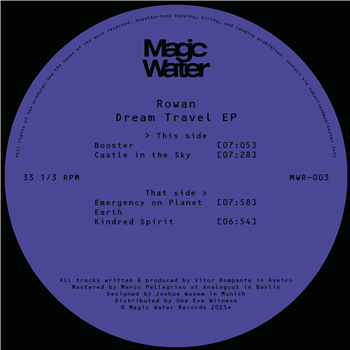 Rowan - Dream Travel EP - Magic Water Records