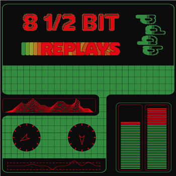pdqb - 8 1/2 Bit Replays (LP green and red smashed vinyl) - Synaptic Cliffs