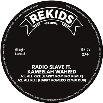 Radio Slave ft. Kameelah Waheed  All Rize (Remixes) - Rekids