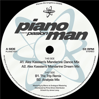 Pianoman - Pasion - Incl. Alex Kassian & The Trip Mixes - Planet Strangelove