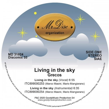 Grecos - Living In The Sky EP - Mr. Disc Organization Grecos - Living In The Sky EP - Mr. Disc Organization