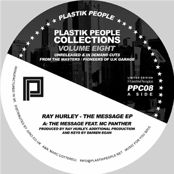 Ray HURLEY - The Message EP - Plastik People Ray HURLEY - The Message EP - Plastik People