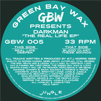 Darkman - The Real Life EP - Green Bay Wax