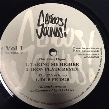 DJ Dlux - Dub Fe Dub (1994 Original Press) - Serious Sounds DJ Dlux - Dub Fe Dub (1994 Original Press) - Serious Sounds