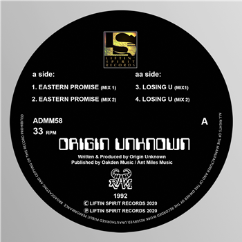 Origin Unknown - Eastern Promise E.P. (1992) - Liftin Spirits Records