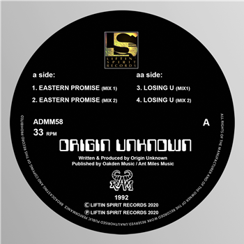 Origin Unknown - Eastern Promise E.P. (1992) - Liftin Spirits Records Origin Unknown - Eastern Promise E.P. (1992) - Liftin Spirits Records