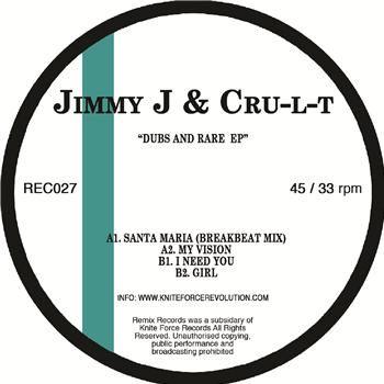 Jimmy J & Cru-l-t - Dubs & Rare EP - Remix Records