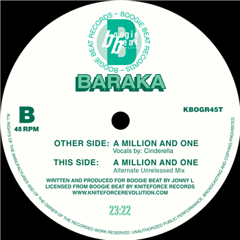 Baraka ‘A Million And One’ EP - Kniteforce/ Boogie Beat Records