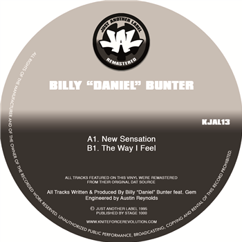 Billy “Daniel” Bunter  - New Sensation 10" - Kniteforce / Just Another Label