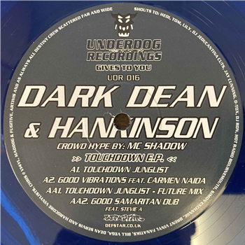 Dark Dean & Hankinson - Touchdown EP (Translucent Blue Vinyl) - Underdog Recordings