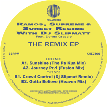Ramos, Supreme & Sunset Regime with Slipmatt Feat. Donna Grassie - The Remix EP - Kniteforce / Hectic Records