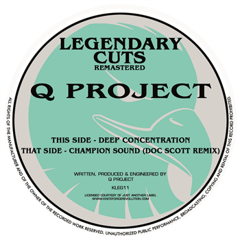 Q Project - Deep Concetration EP - Kniteforce / Legendary Records Q Project - Deep Concetration EP - Kniteforce / Legendary Records