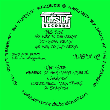 Arkyn/Vinyl Junkie & Sanxion - No Way To Die (DJ Sofa
Remix) - TufStuf Records Arkyn/Vinyl Junkie & Sanxion - No Way To Die (DJ Sofa
Remix) - TufStuf Records