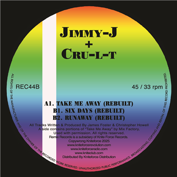 Jimmy J & Cru-L-T - The Rebuilds EP (Multi Colour Vinyl Edition)
- Remix Records Jimmy J & Cru-L-T - The Rebuilds EP (Multi Colour Vinyl Edition)
- Remix Records